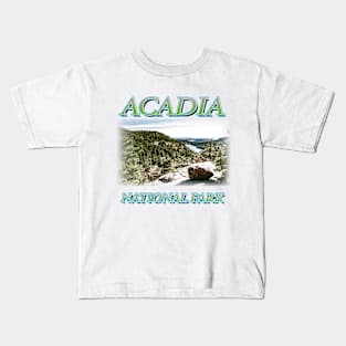 Acadia National park design Kids T-Shirt